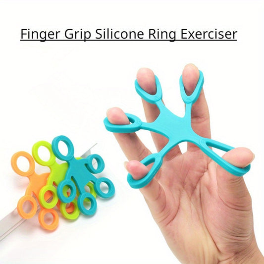 1pc Silicone Finger Grip Strengthener, Medium Tension Level, Hand Exerciser Ring for Finger Training and Strength Improvement