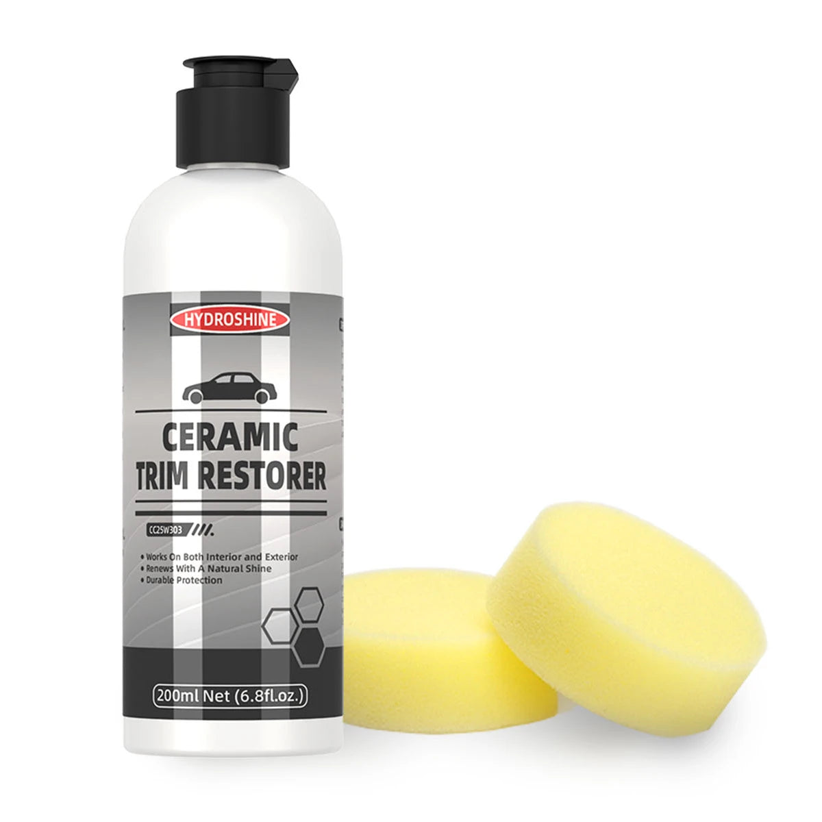Hydroshine Ceramic Trim Restorer Gel Plastic Vinyl Plastic Rubber Dressing Interior Detailer Leather Care Protect Car Care