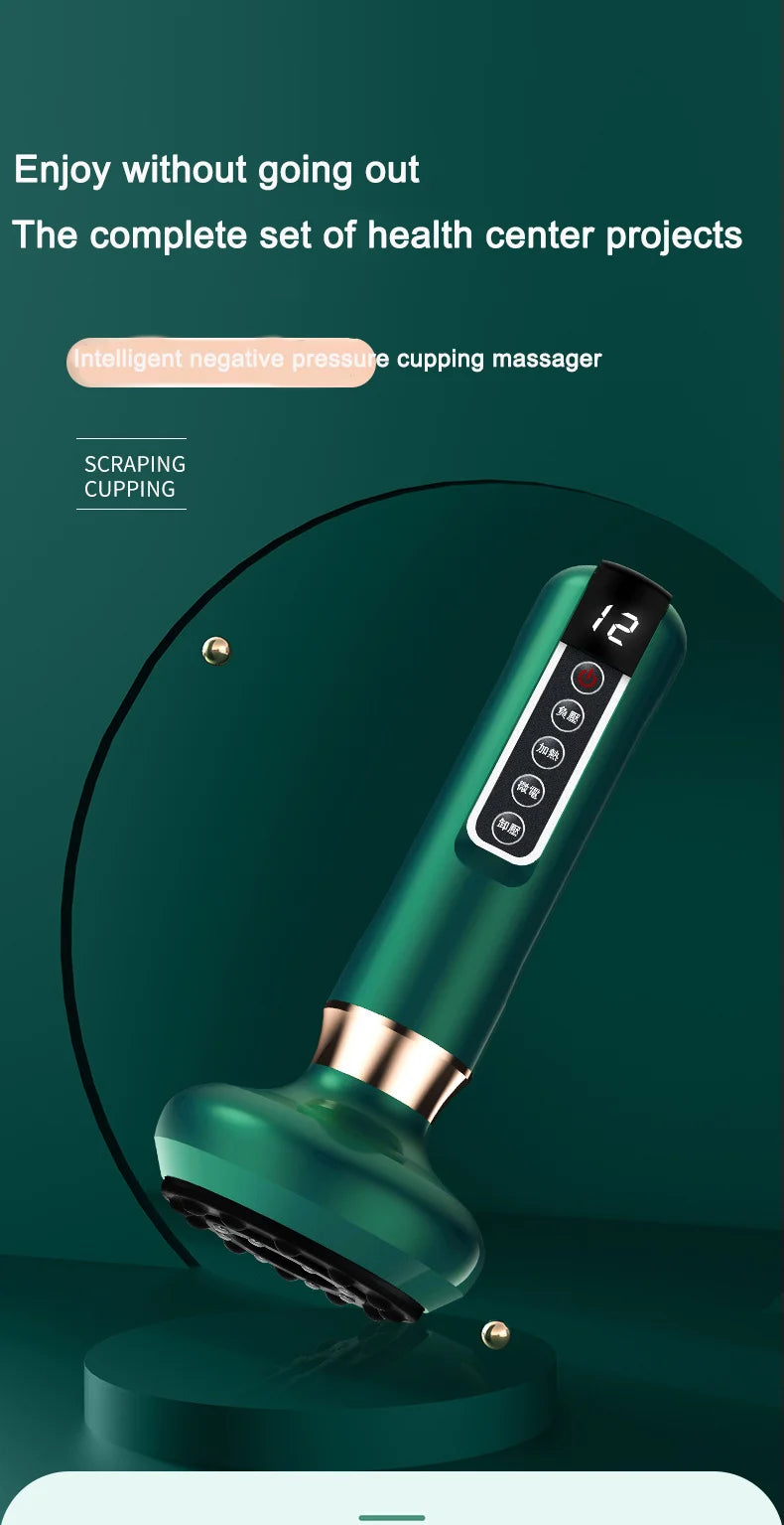 Electric multi-functional heating meridian dredging and absorbing device intelligent negative pressure heat compressor