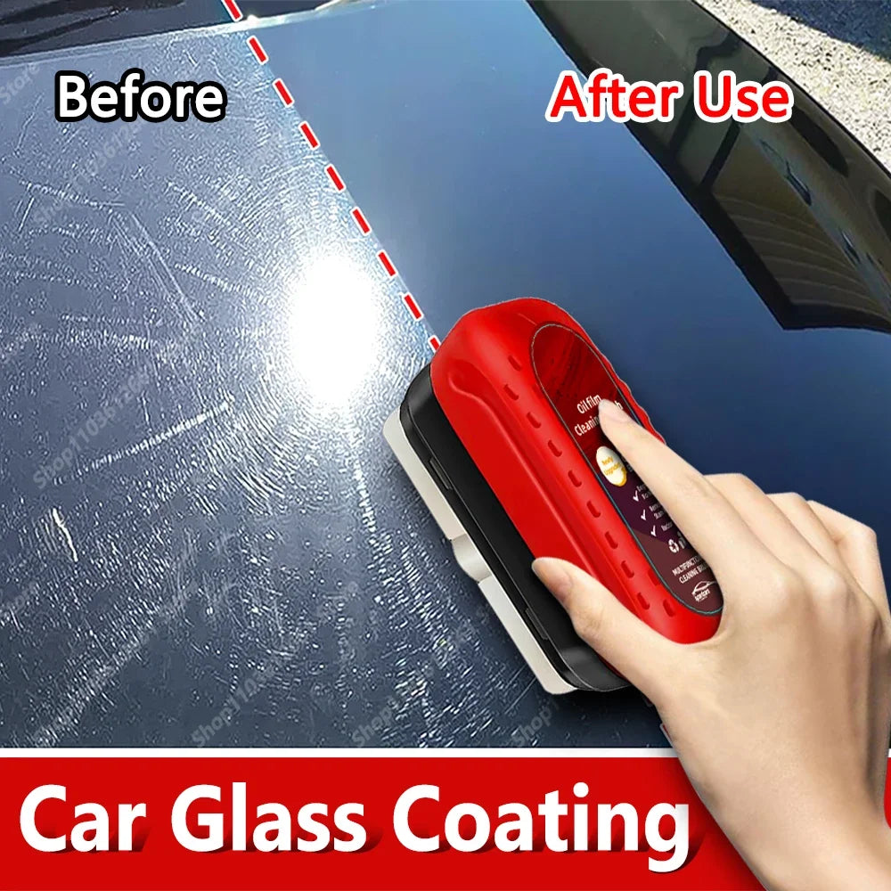 Kar Glass Coating Oil Film Clean Brush Kit - 120ml Adwumayɛfo Siesie Glass Scratch Hyerɛn Mfɛnsere Anti-fog Polishing