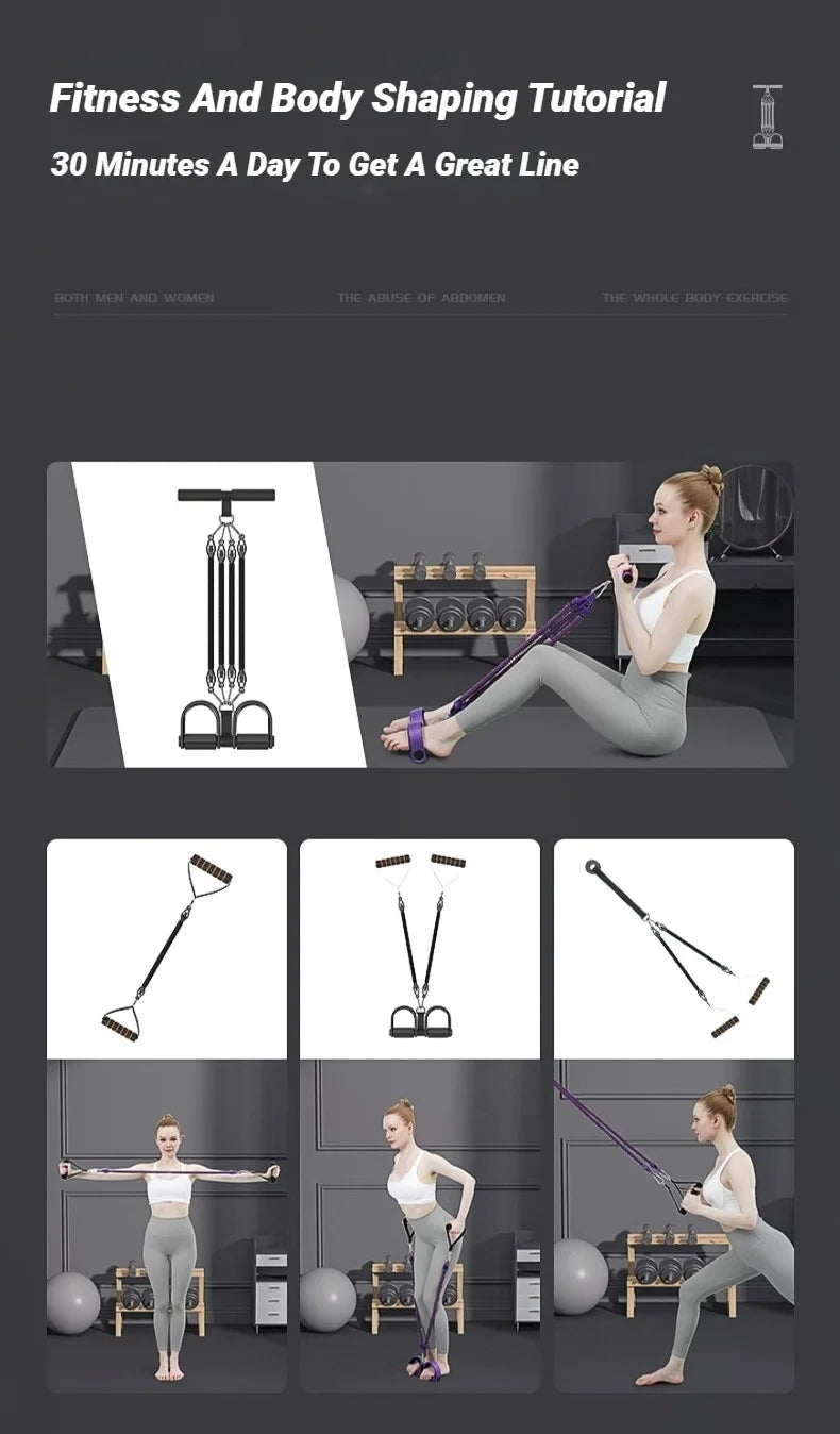 Pedal Type Tensioner Home Multifunctional Tension Device For Men'S Fitness Back Abdomen And Abdominal Muscle Training Pull