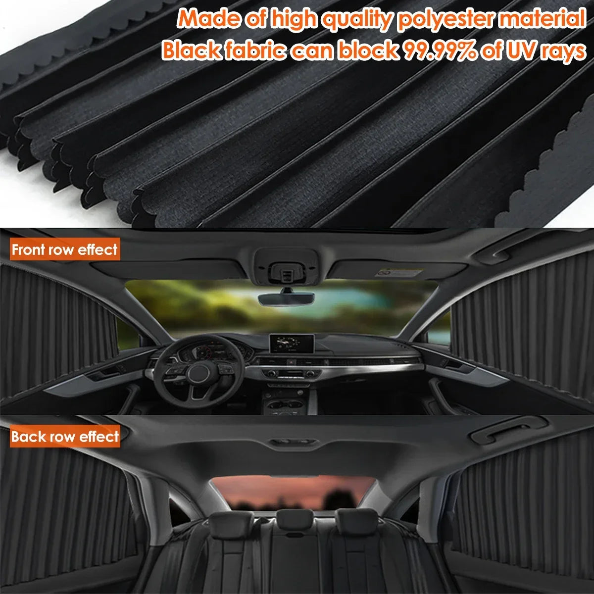 4pcs Car Sunshade Magnetic Side Window Curtain Auto Window Sun Shade Privacy Sun UV Protection Window Shield Car Interior Access