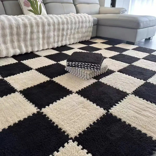 Plush kapet a ɛwɔ mpa no ho, a splicing foam fam mats ahyɛ mu ma wɔ mpa no mu, twa tatami mats ma fie de di dwuma bedroom decor