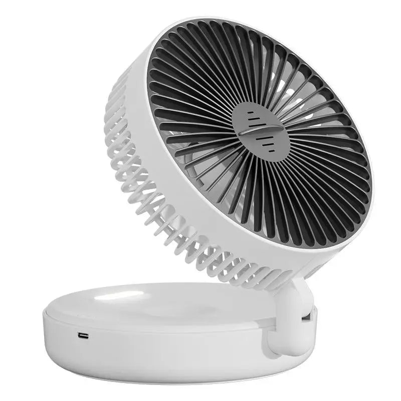 Electric Fan 3 In 1 Rechargeable Small Folding Cycle Desktop Wall-mounted Small Fan Dormitory Toilet Cold Wind Summer Fan