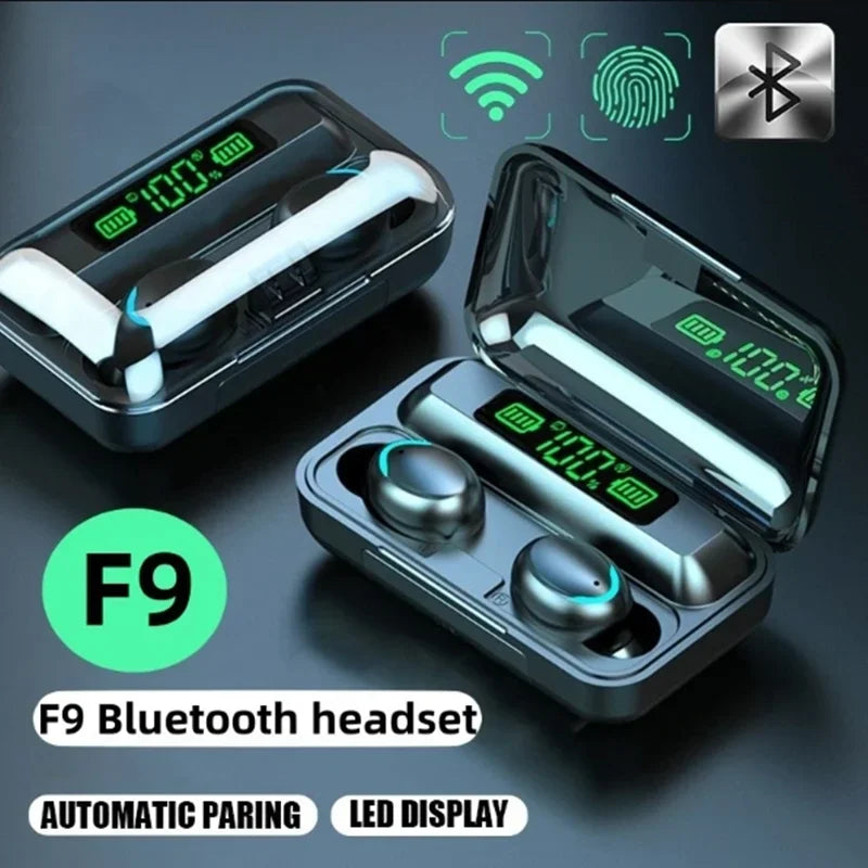 TWS Aso afiri Bluetooth Aso afiri Wireless Aso afiri Hifi Stereo Agumadi Aso afiri Ti afiri a wɔde tie aso a ɛwɔ Mic Handfree