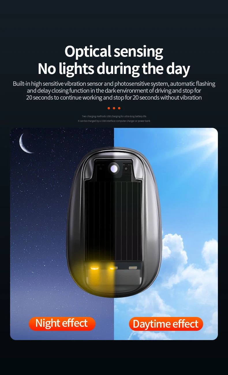 Solar Car Roof Strobe Light With Remote Control Cab Signal Lamp Wireless No Punch LED Truck Pickup Truck Roof Warning Lights