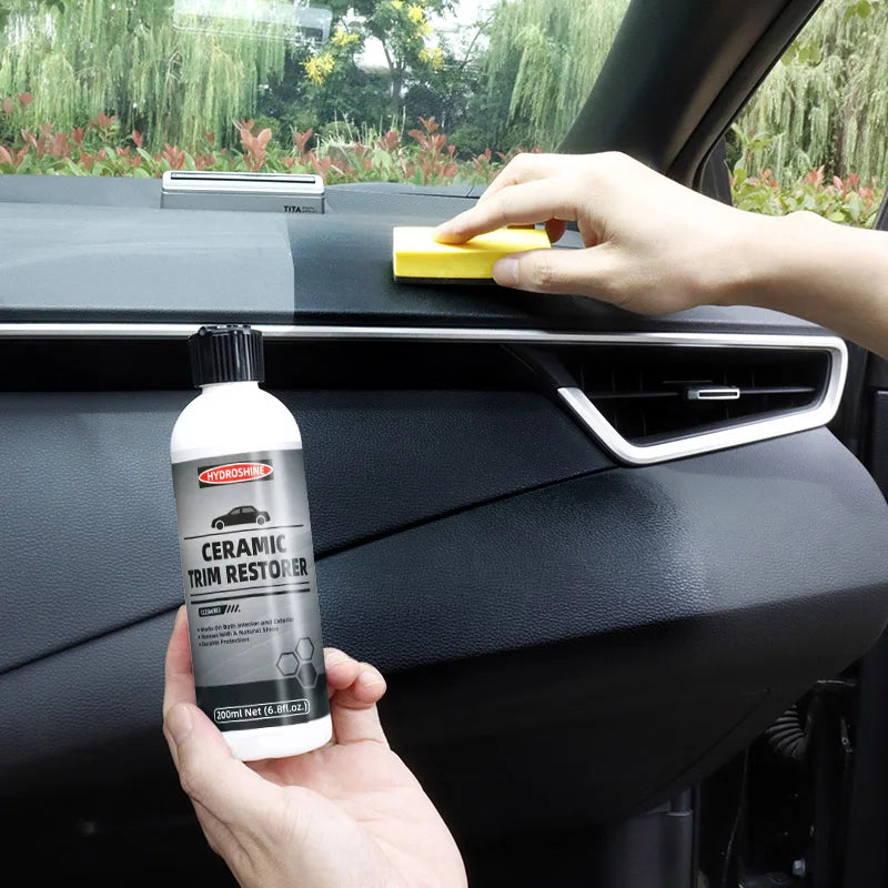 Hydroshine Ceramic Trim Restorer Gel Plastic Vinyl Plastic Rubber Dressing Interior Detailer Leather Care Protect Car Care