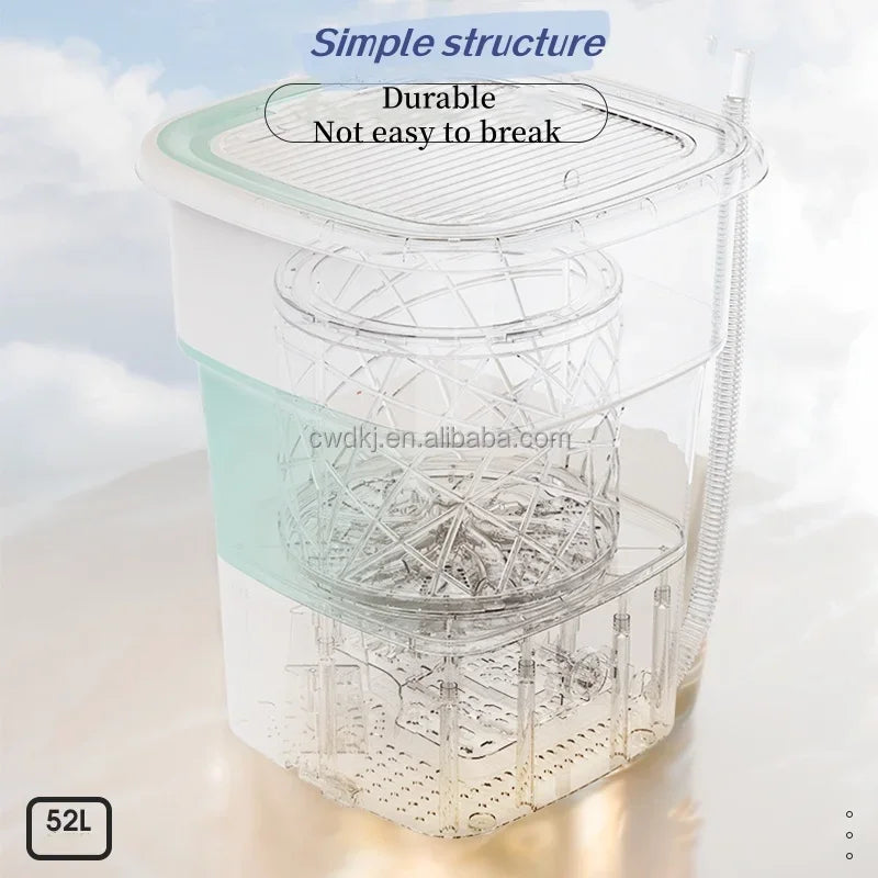 Portable 52L Laundry Washer  Folding Mini Washing Machine For Underwear Kids Baby Clothes