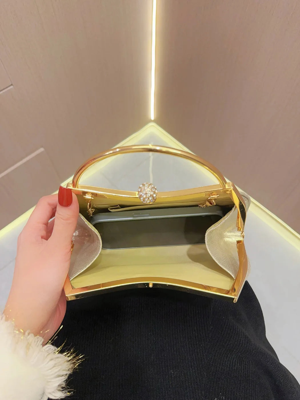 Fashion Women Evening Bag Elegant Glitter Pleated Ladies Clutch Party Wedding Shoulder Bags Banquet Handbag