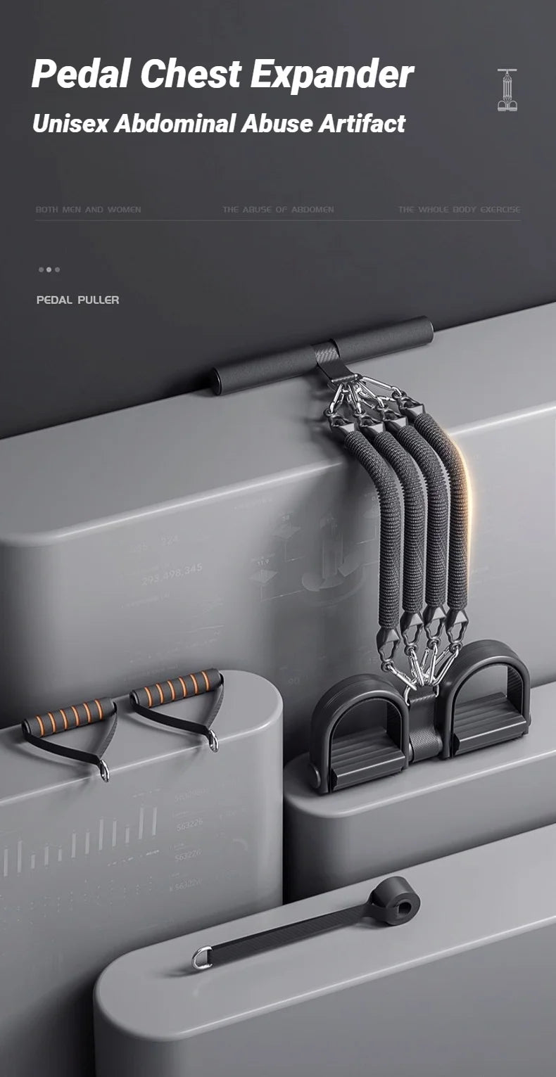 Pedal Type Tensioner Home Multifunctional Tension Device For Men'S Fitness Back Abdomen And Abdominal Muscle Training Pull