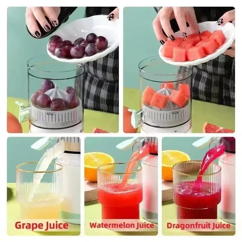 Wireless Juicer Automatic Orange Lemon Juicer USB Charge Nsuo Paapaemu Portable Nnuaba Extractor Squeezer Nhyɛsoɔ Juicers