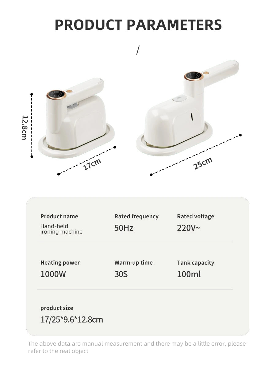 Electric Iron Handheld Hanging Ironing Machine Household Ironing Machine Mini Travel Folding Wet and Dry Dual Use Steam Iron