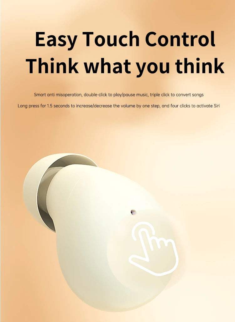 SK19 Bluetooth 5.3 Earphones Mini Invisible Headphones TWS Wireless Earbuds HIFI Stereo Noise Reduction Heasets with Microphones