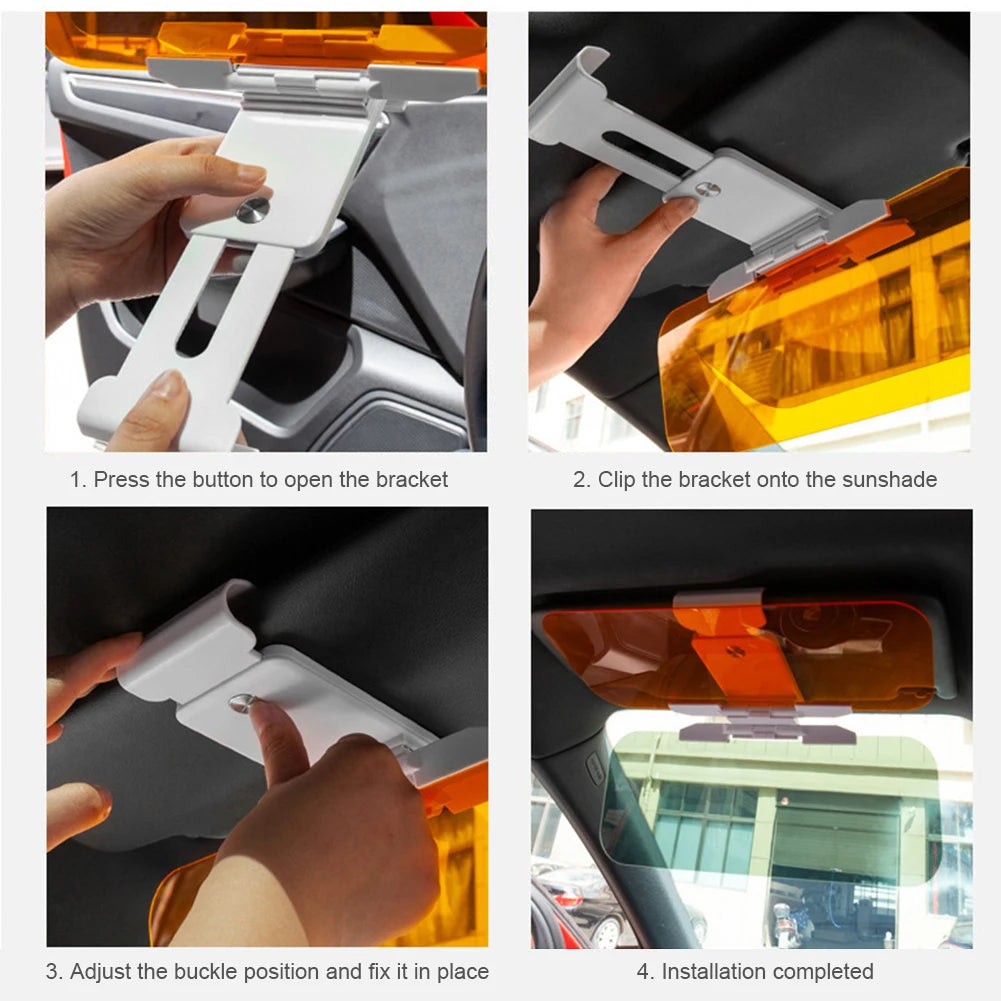 Car Sun Visor Polarized Anti Glare Sun Visor Extender Anti-Dazzle UV Blocking Sunshade HD Night Vision Driving Goggle Sun Shade