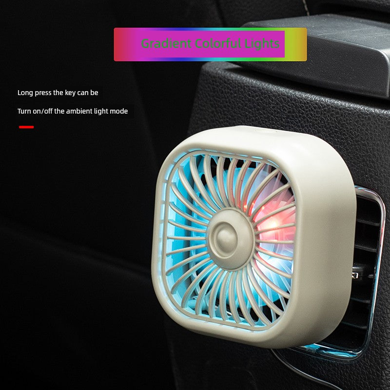 Car-Carrying Electric Fan 12 V24v Truck Car Strong Wind Car Interior Decoration Air Conditioning Outlet Little Fan USB Fan