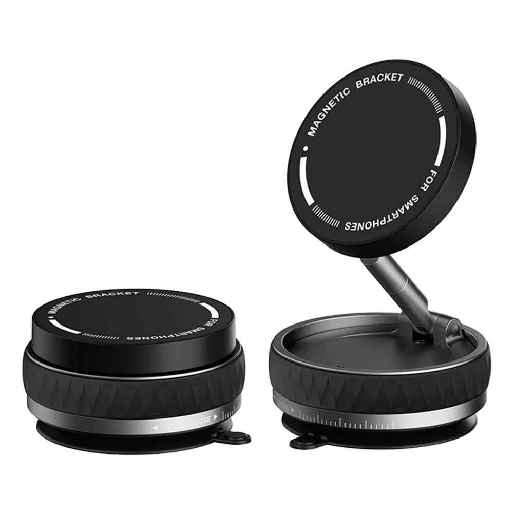 Car Magnetic Vacuum Phone Holder 360° Swivel Wireless Charging Bracket Dashboard Support GPS in Car For iPhone 15 14 13 Huawei
