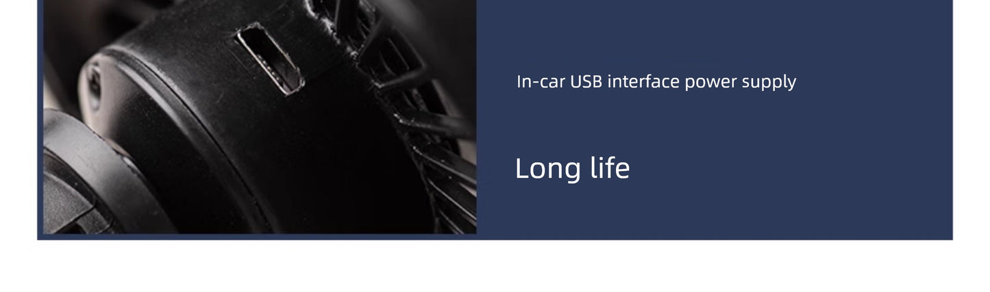 Car-Carrying Electric Fan 12 V24v Truck Car Strong Wind Car Interior Decoration Air Conditioning Outlet Little Fan USB Fan