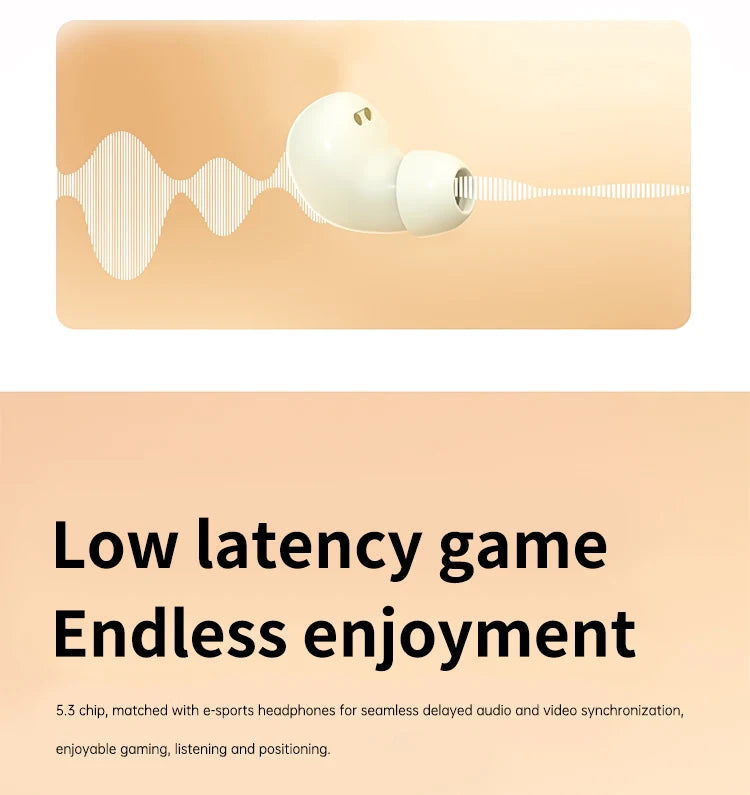 SK19 Bluetooth 5.3 Earphones Mini Invisible Headphones TWS Wireless Earbuds HIFI Stereo Noise Reduction Heasets with Microphones