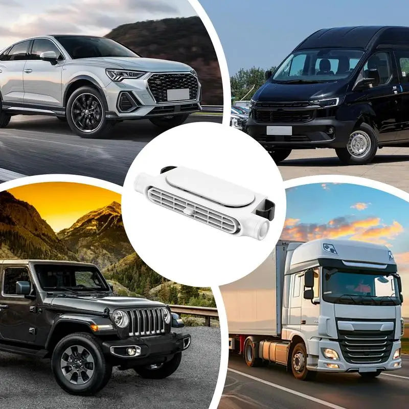 Car Backseat Fan Car Seat Fan Angle Adjustable 3000mAh Rechargeable 3-Speed Adjustable Cooling Devices For Truck Camping Van RV