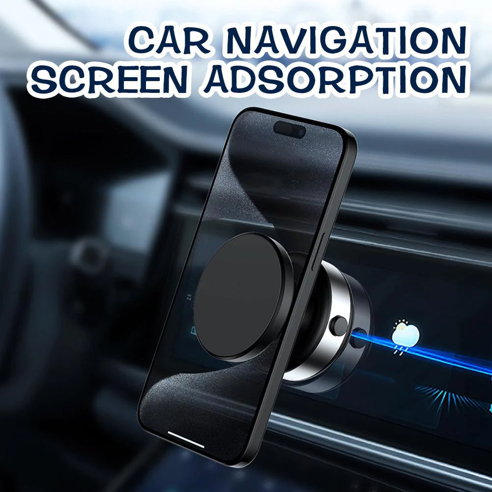Car Magnetic Vacuum Phone Holder 360° Swivel Wireless Charging Bracket Dashboard Support GPS in Car For iPhone 15 14 13 Huawei